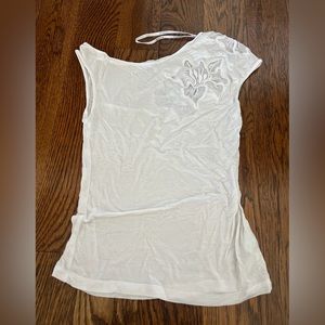 white bebe top